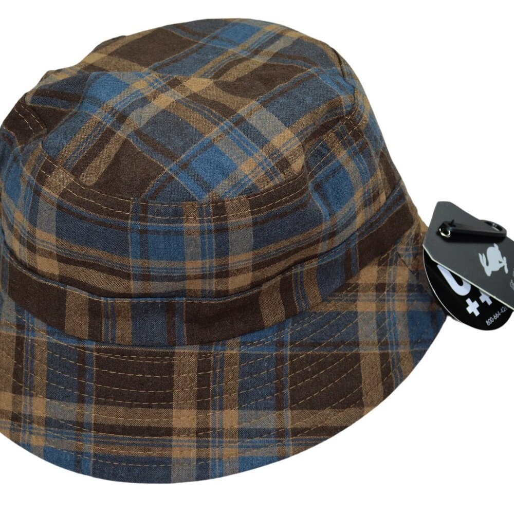 Peter Grimm Niki Plaid UV Protection Bucket Hat OSFM NWT Brown Multi - Picture 2 of 3